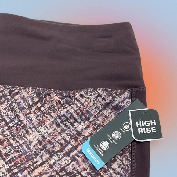 MTA SPORT Women’s Large Purple High Rise Capri Active Leggings - Picture 3 of 3